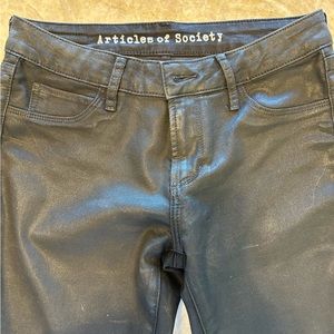 Articles of Society Black Coated Jeans